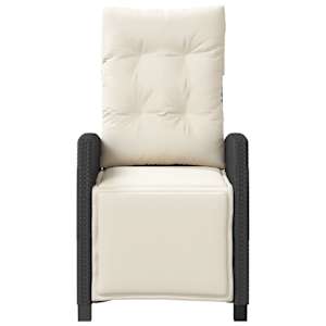 3dílný bistro set s poduškami černý polyratan - obrázek 5