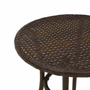 3dílný bistro set s poduškami hnědý polyratan - obrázek 14