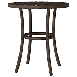 3dílný bistro set s poduškami hnědý polyratan - obrázek 9