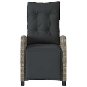 3dílný bistro set s poduškami šedý polyratan - obrázek 5