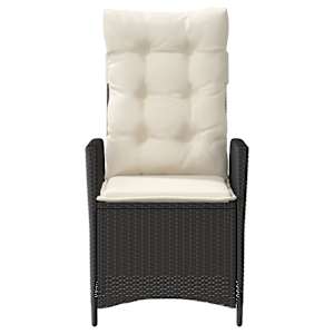 3dílný bistro set s poduškami černý polyratan - obrázek 5