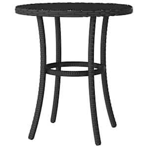 3dílný bistro set s poduškami černý polyratan - obrázek 9