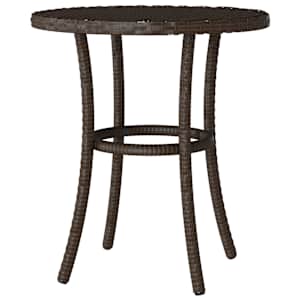 3dílný bistro set s poduškami hnědý polyratan - obrázek 9