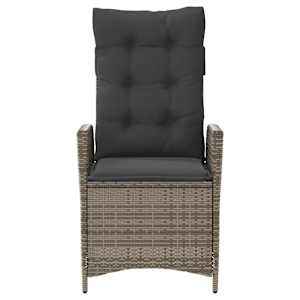 3dílný bistro set s poduškami šedý polyratan - obrázek 5