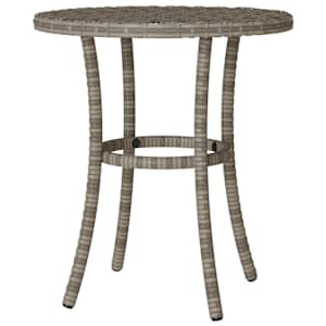 3dílný bistro set s poduškami šedý polyratan - obrázek 9