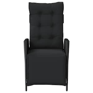 3dílný bistro set s poduškami černý polyratan - obrázek 5