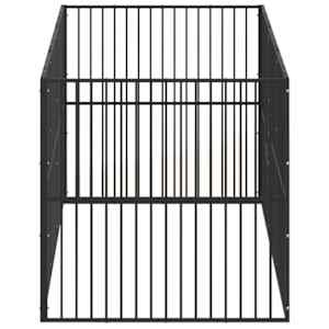Ohrádka pro psy 8 panelů černá pozinkovaná ocel - obrázek 5