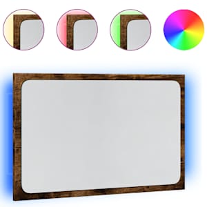 Koupelnové zrcadlo s LED dub sonoma 60 x 8,5 x 38 cm kompozit - obrázek 2