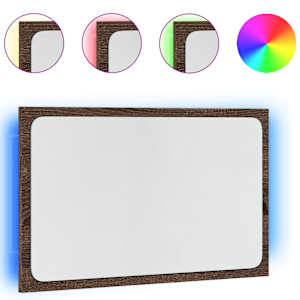 Koupelnové zrcadlo s LED hnědý dub 60 x 8,5 x 38 cm kompozit - obrázek 2
