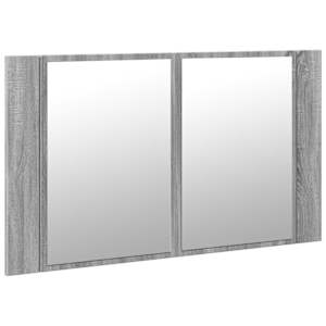 LED koupelnová skříňka se zrcadlem šedá sonoma 80x12x45cm akryl - obrázek 6