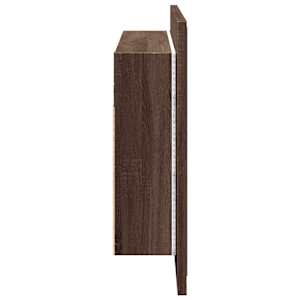 LED koupelnová skříňka se zrcadlem hnědý dub 80x12x45 cm akryl - obrázek 8