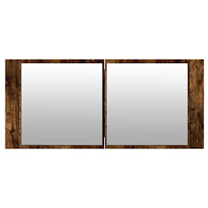 LED koupelnová skříňka se zrcadlem kouřový dub 100 x 12 x 45 cm - obrázek 7