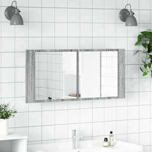 LED koupelnová skříňka se zrcadlem šedá sonoma 100 x 12 x 45 cm - obrázek 3