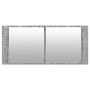 LED koupelnová skříňka se zrcadlem šedá sonoma 100 x 12 x 45 cm - obrázek 7