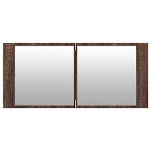LED koupelnová skříňka se zrcadlem hnědý dub 100 x 12 x 45 cm - obrázek 7