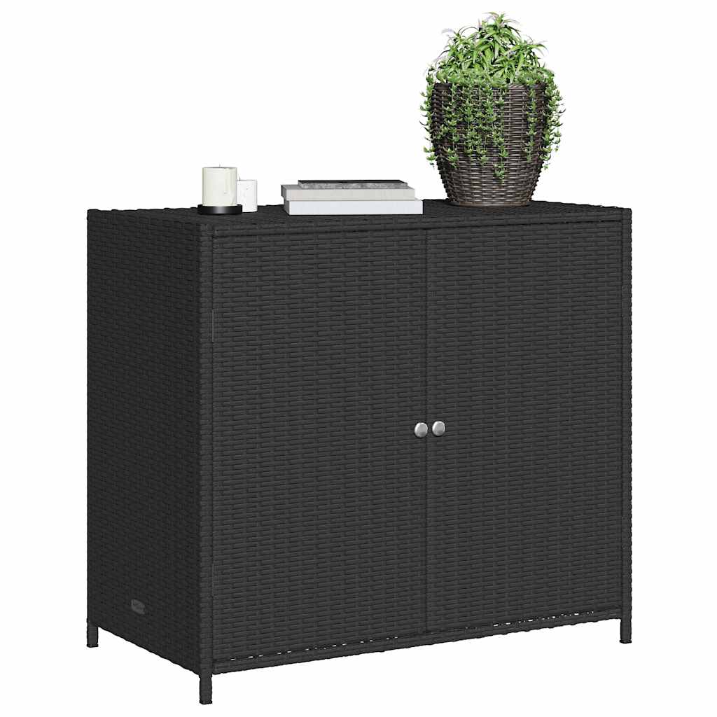 Patio Storage Cabinet Box Outdoor Garden Tool Organizer Poly Rattan vidaXL - Picture 20 of 48