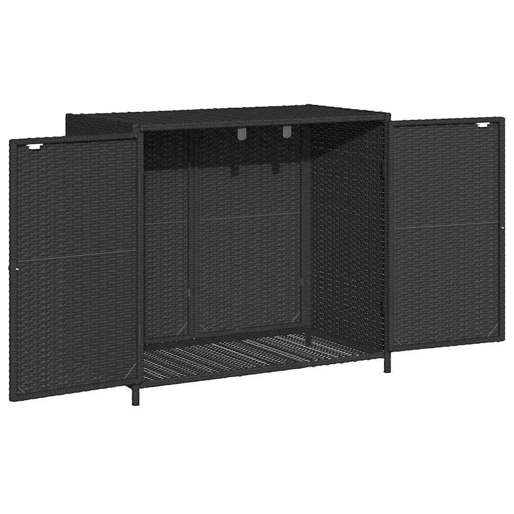 Patio Storage Cabinet Box Outdoor Garden Tool Organizer Poly Rattan vidaXL - Picture 21 of 48