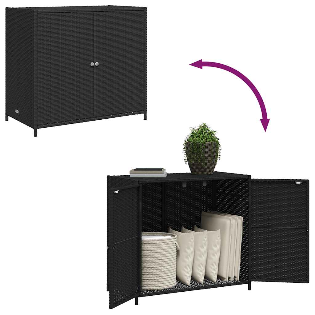 Patio Storage Cabinet Box Outdoor Garden Tool Organizer Poly Rattan vidaXL - Picture 24 of 48