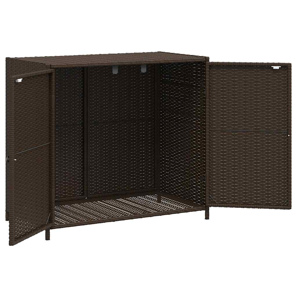 Patio Storage Cabinet Box Outdoor Garden Tool Organizer Poly Rattan vidaXL - Picture 32 of 48