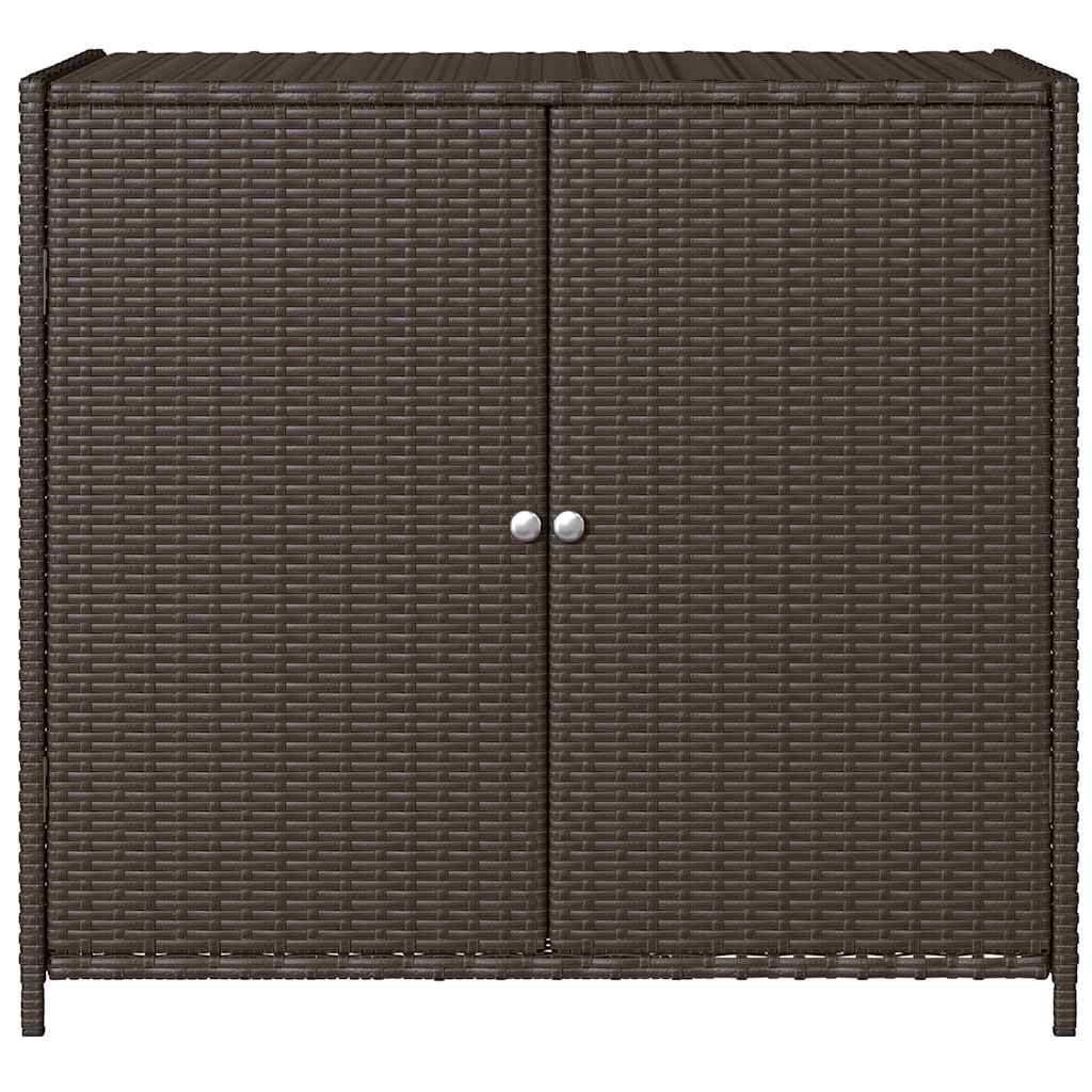 Patio Storage Cabinet Box Outdoor Garden Tool Organizer Poly Rattan vidaXL - Picture 33 of 48