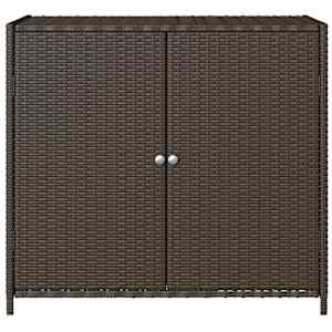 Zahradní úložná skříň hnědá 83 x 45 x 76 cm polyratan - obrázek 7