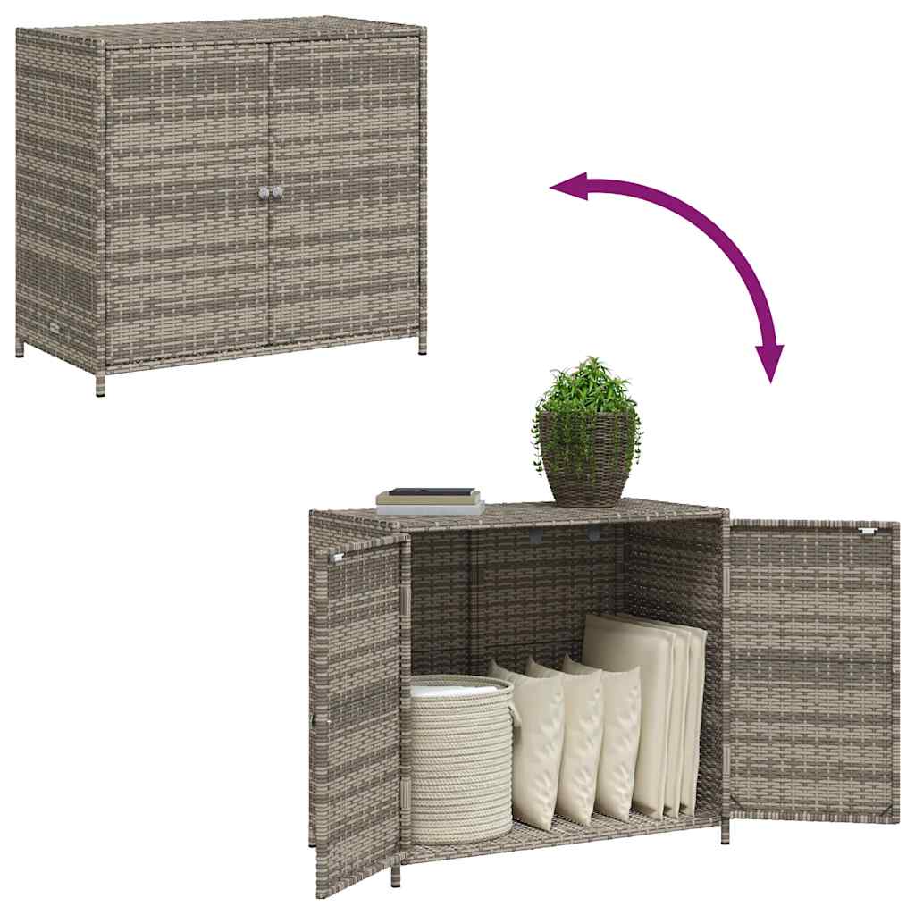 Patio Storage Cabinet Box Outdoor Garden Tool Organizer Poly Rattan vidaXL - Picture 46 of 48