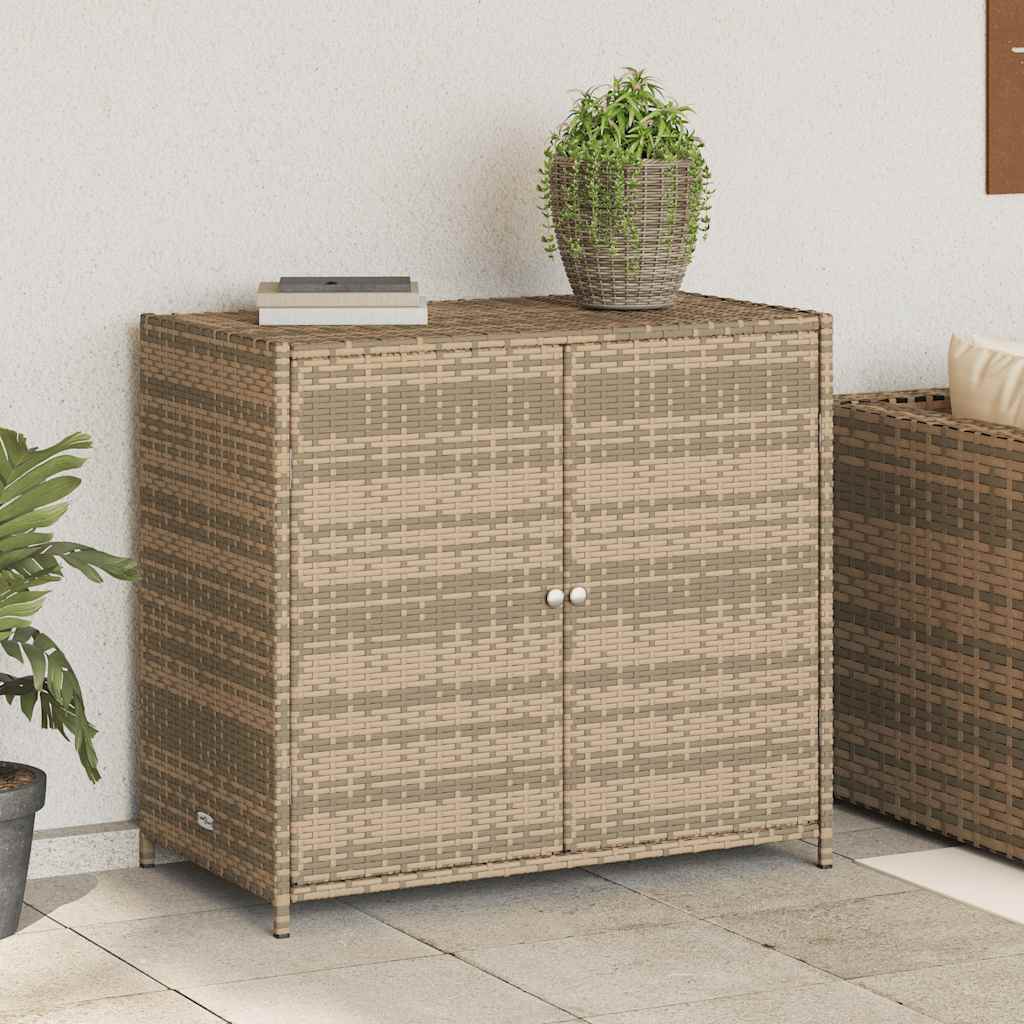 Thumbnail - vidaXL Gartenschrank Beige 83x45x76 cm Poly Rattan