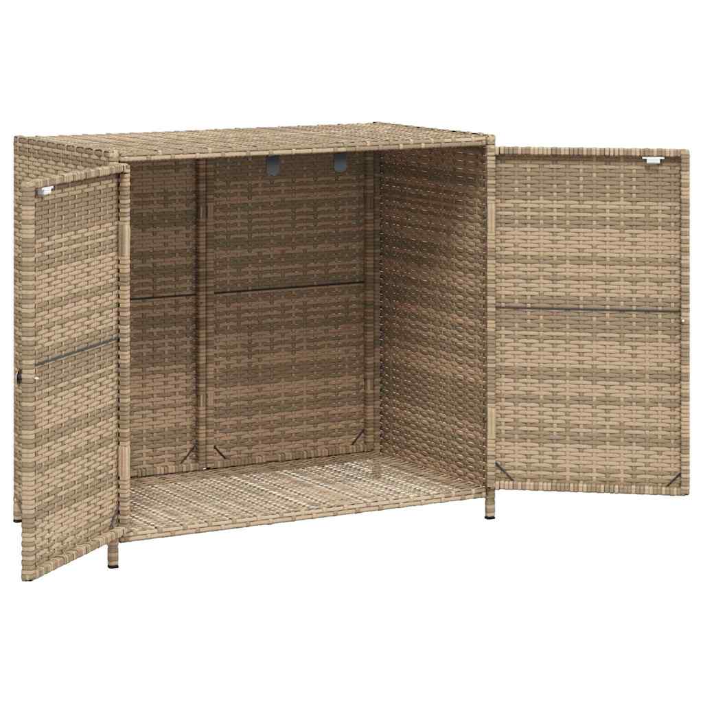 Patio Storage Cabinet Box Outdoor Garden Tool Organizer Poly Rattan vidaXL - Picture 10 of 48