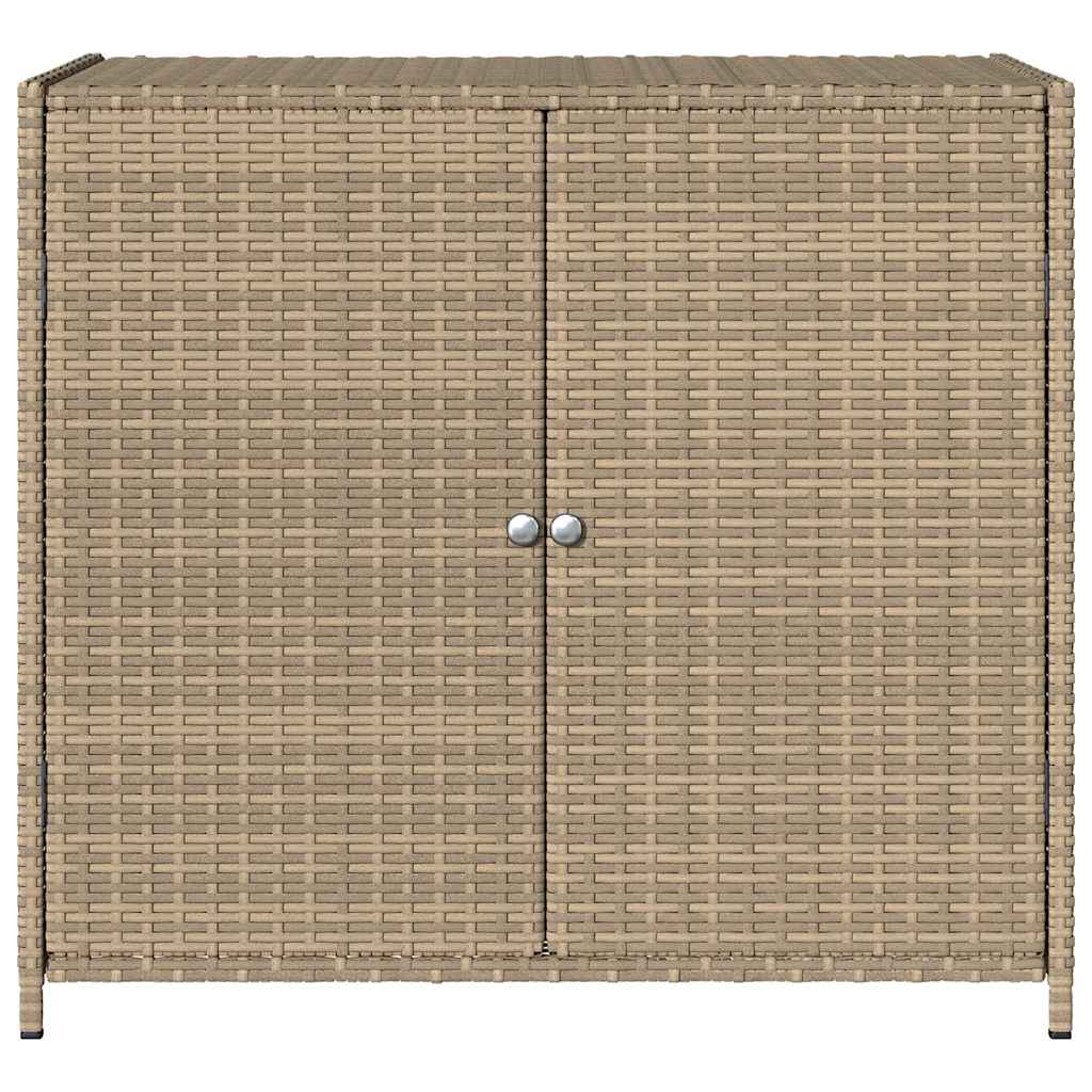 Patio Storage Cabinet Box Outdoor Garden Tool Organizer Poly Rattan vidaXL - Picture 11 of 48