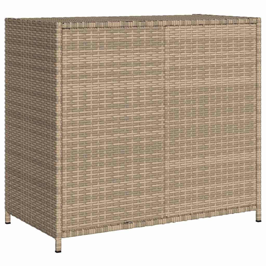 Patio Storage Cabinet Box Outdoor Garden Tool Organizer Poly Rattan vidaXL - Picture 13 of 48
