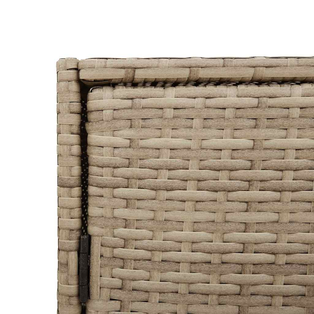 Patio Storage Cabinet Box Outdoor Garden Tool Organizer Poly Rattan vidaXL - Picture 14 of 48
