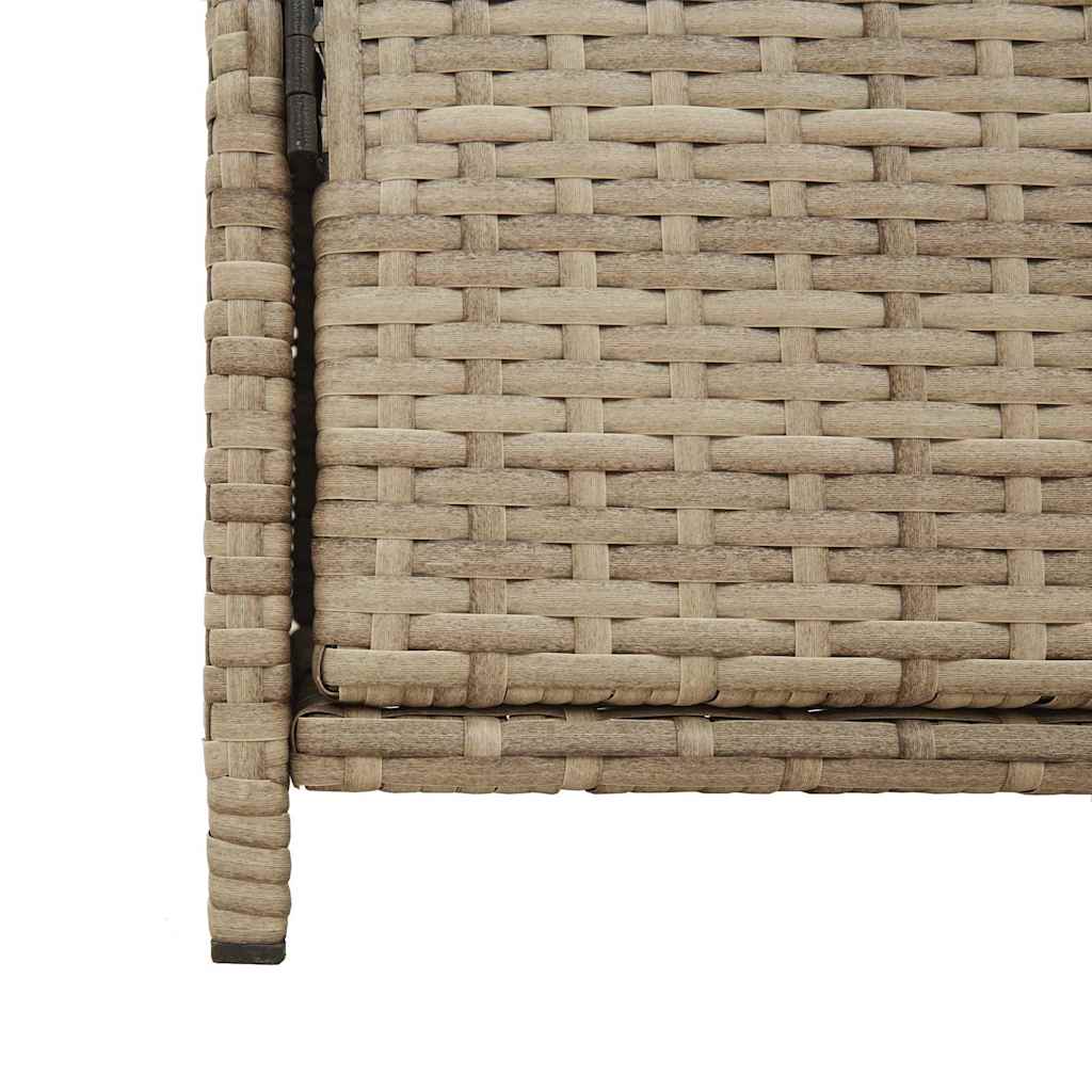 Patio Storage Cabinet Box Outdoor Garden Tool Organizer Poly Rattan vidaXL - Picture 15 of 48