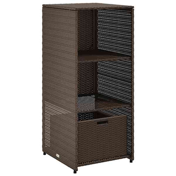 vidaXL aia hoiukapp, pruun, 50 x 55 x 115 cm, pol&uuml;rotang
