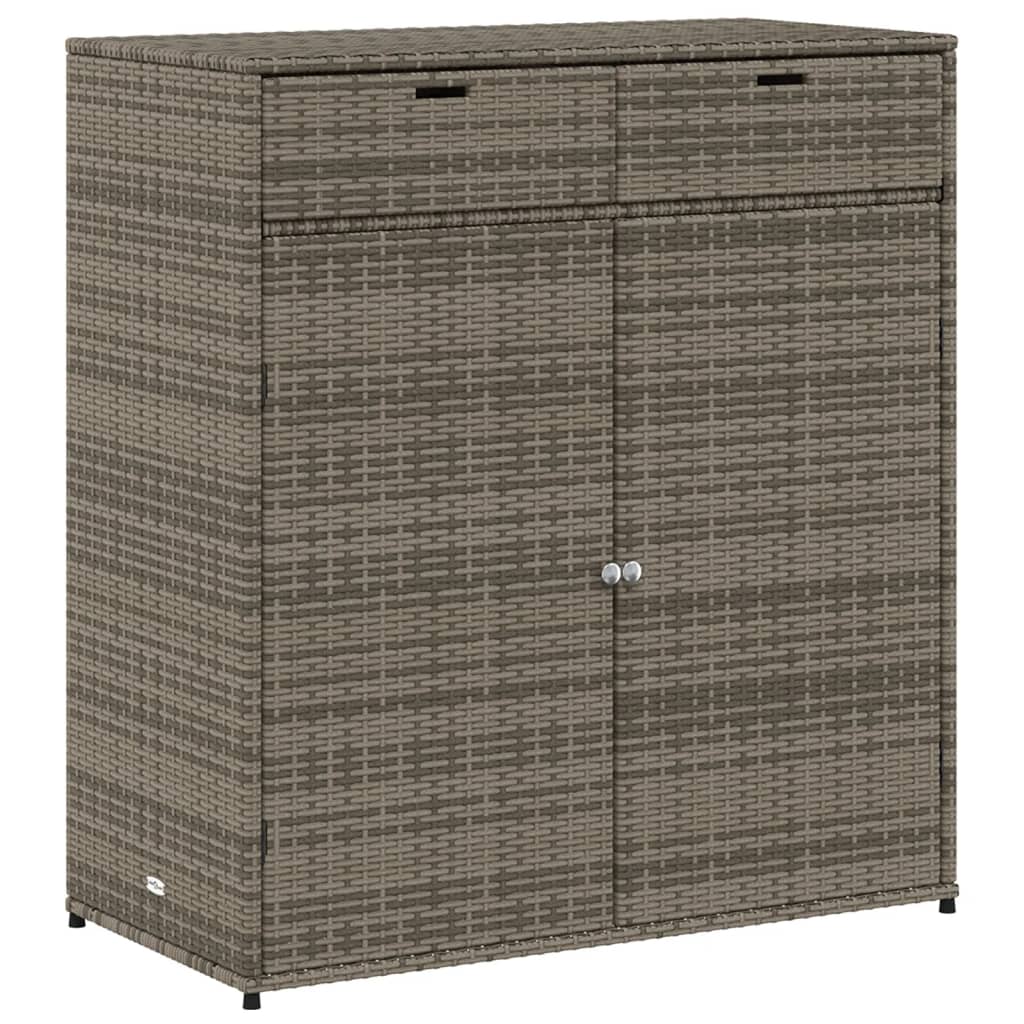 vidaXL Zahradní úložná skříň šedá 105 x 55 x 113 cm polyratan