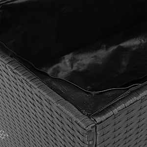 Zahradní úložný box černý 110x50x54 cm polyratan akáciové dřevo - obrázek 10