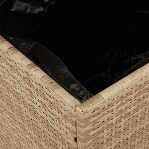 Zahradní úložný box béžový 110x50x54 cm polyratan a akácie - obrázek 10