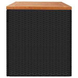 Zahradní úložný box černý 220x50x54 cm polyratan akáciové dřevo - obrázek 5