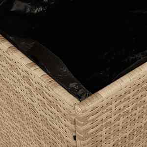 Zahradní úložný box béžový 220 x 50 x 54 cm polyratan a akácie - obrázek 10
