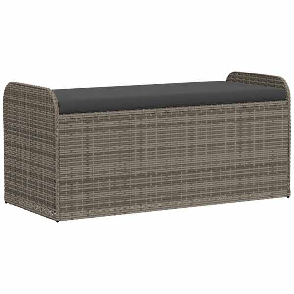vidaXL hoiupink istmepadjaga, hall, 115 x 51 x 52 cm, pol&uuml;rotang