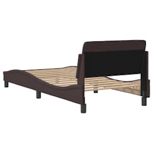Rám postele Dover tmavě hnědá 80 x 200 cm textil - obrázek 6