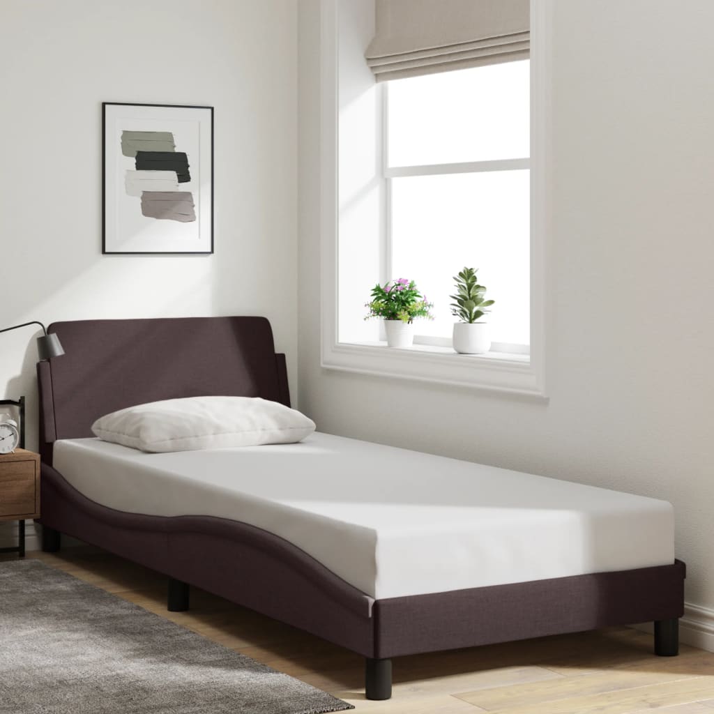 vidaXL Bettgestell "Dover" Dunkelbraun 80x200 cm Stoff