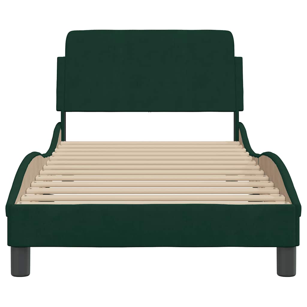 vidaXL Bedframe "Dover" 80x200 cm fluweel donkergroen groen, foto 4