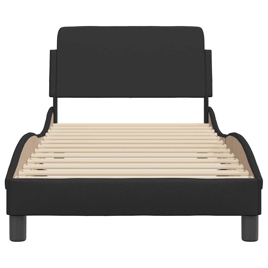 vidaXL Bedframe "Dover" kunstleer zwart 80x200 cm, foto 4