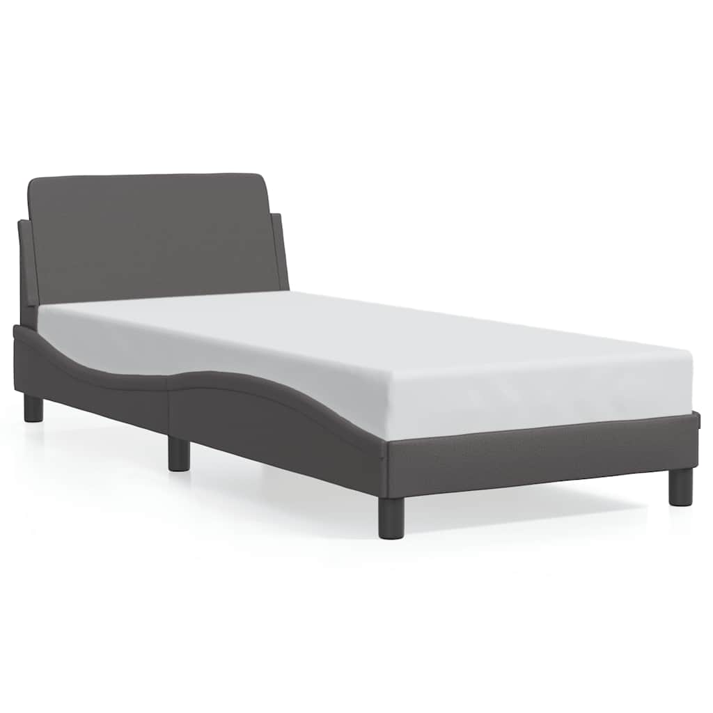 vidaXL Bedframe "Dover" kunstleer grijs 80x200 cm, foto 3