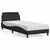 vidaXL voodiraam peatsiga Dover Must 90x190 cm samet