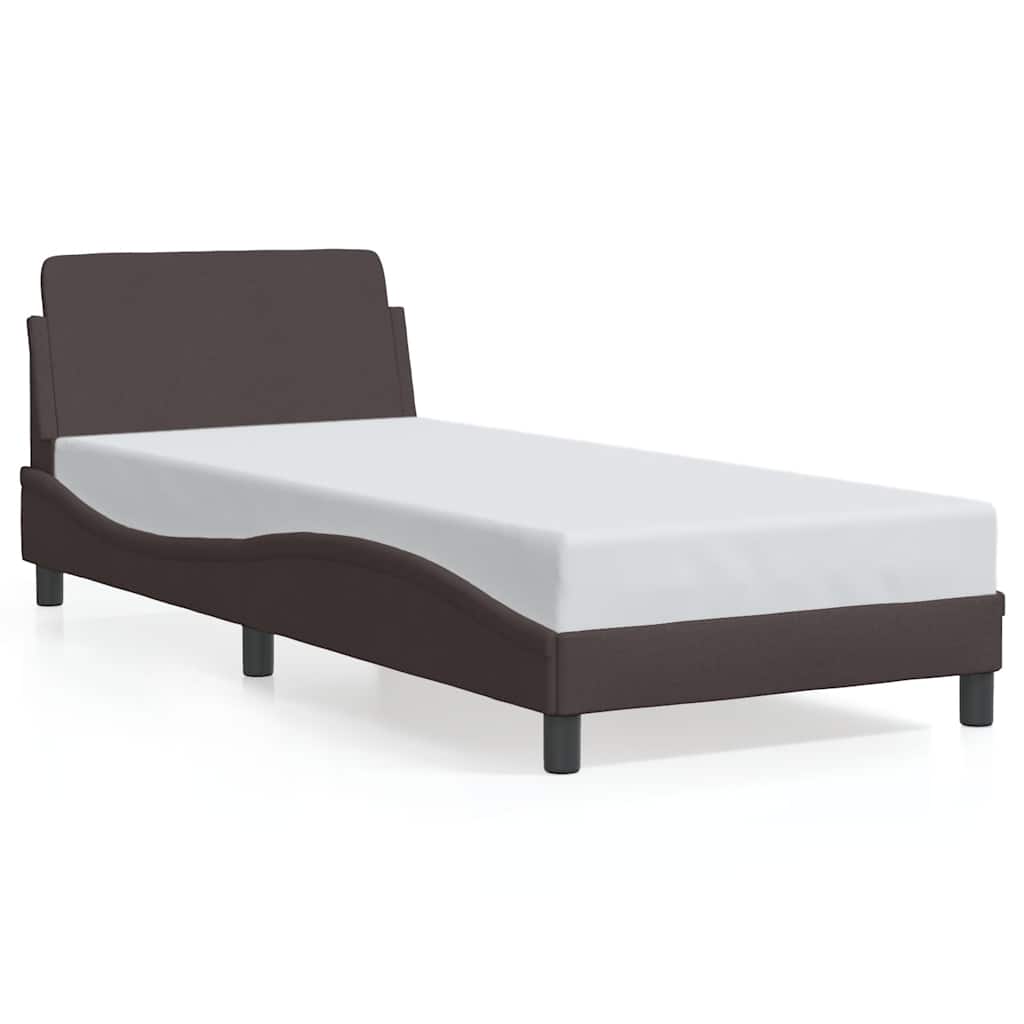 vidaXL Bedframe "Dover" 90x200 cm stof donkerbruin bruin, foto 3