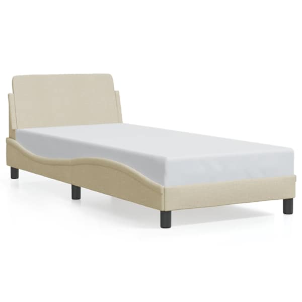 vidaXL voodiraam peatsiga Dover 90x200 cm kangas