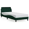 vidaXL voodiraam Dover Tumeroheline 90x200 cm samet