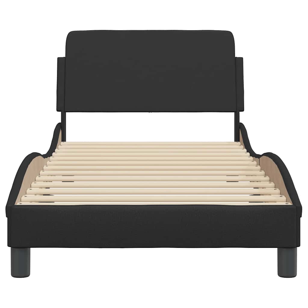 vidaXL Bedframe "Dover" kunstleer zwart 90x200 cm, foto 4