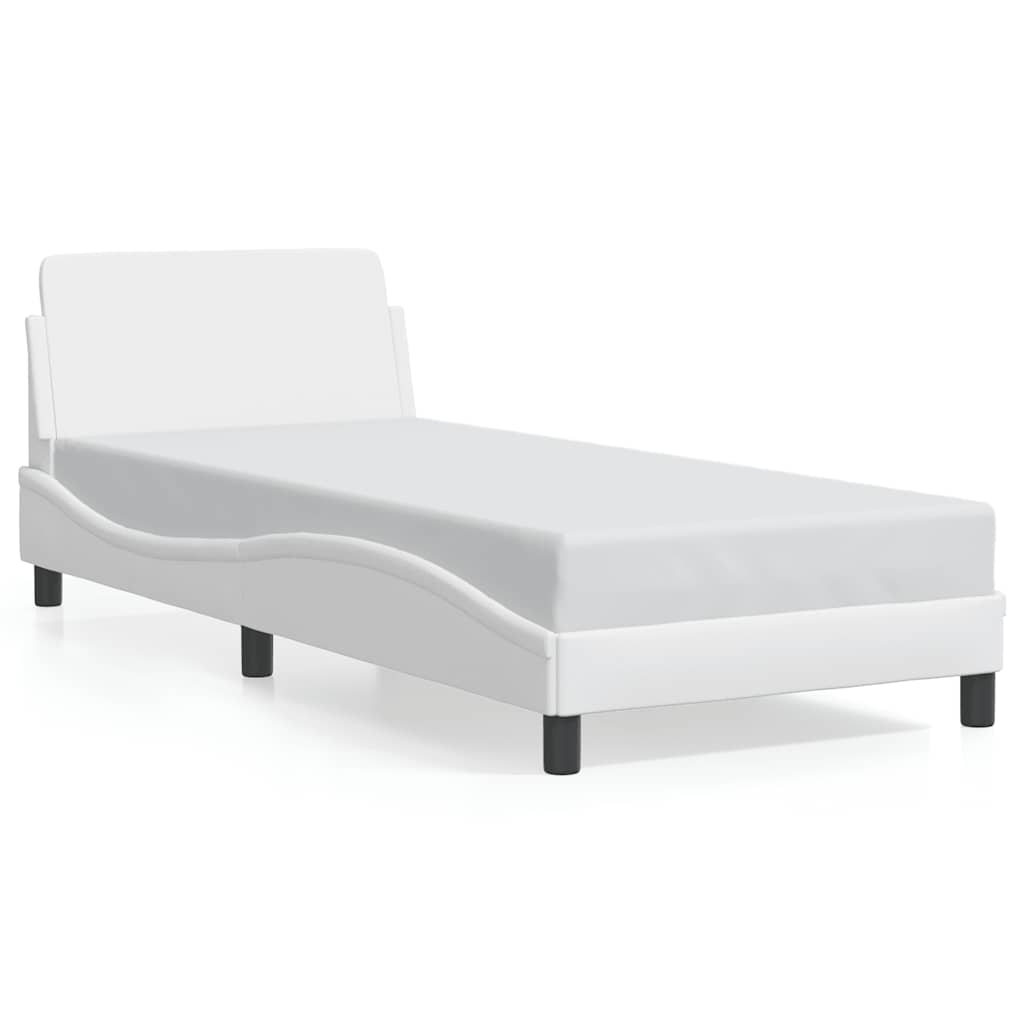 vidaXL Bedframe "Dover" kunstleer wit 90x200 cm, foto 3